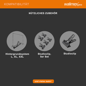 Walimex Stoffa Diffusor 3 x 3 m, sagomatore di luce trasparente per una luce morbida e diffusa, resistente al calore, utilizzabile come sfondo fotografico, ideale per studi