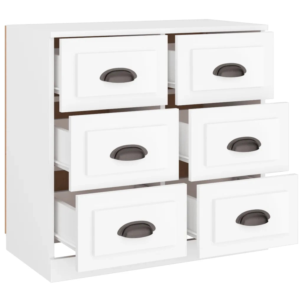 Credenza | Madia | Buffet da pranzo | Armadio da pranzo Bianca 70x35,5x67,5 cm in Legno Multistrato