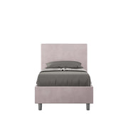 BS COM Letto singolo senza rete imbottito 90x200 microfibra glicine
