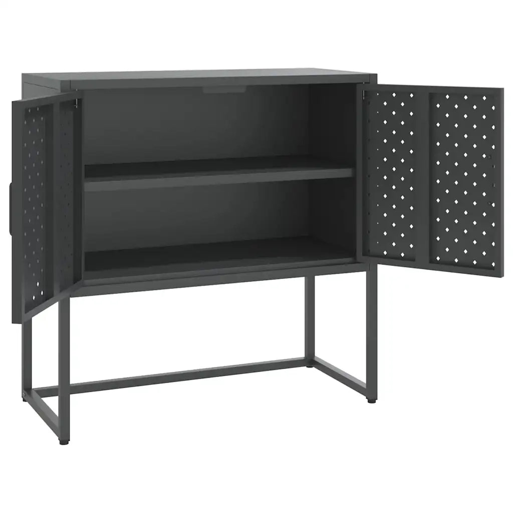 Credenza Antracite 75x35x75 cm in Acciaio 335873