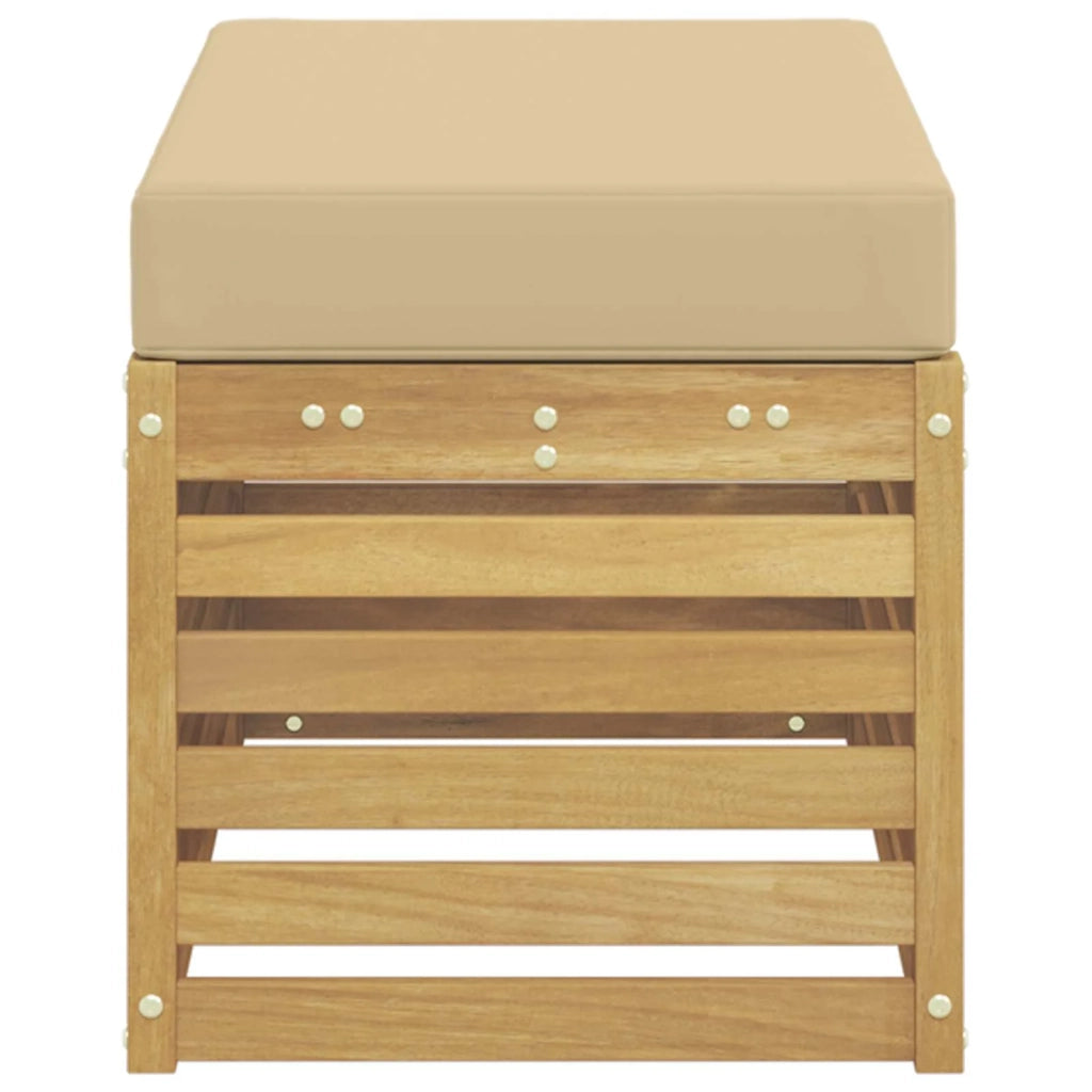 Panca da esterno con cuscino Bianco 80 x 43 x 45 cm 901689