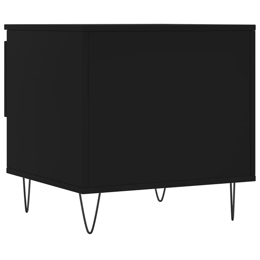 2 pz Tavolini da salotto | Tavolino da caff¨¨ | Tavolino da Soggiorno Neri 50x46x50 cm in Legno Multistrato