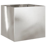 Fioriera | Cassetta per fiori | Vaso Argento 32x30x29 cm in Acciaio Inox