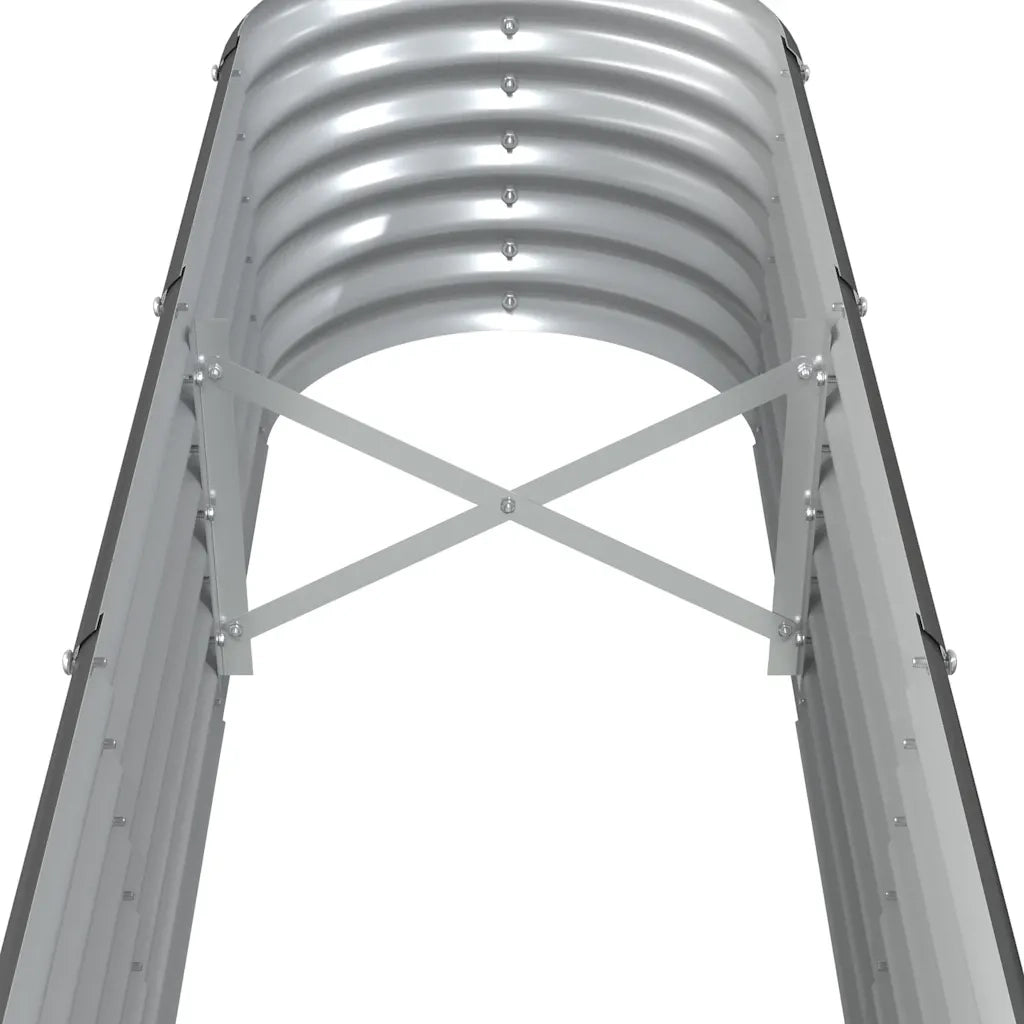 Fioriere | Cassetta per fiori | Letto da Giardino in Acciaio Zincato 332x40x36 cm Antracite