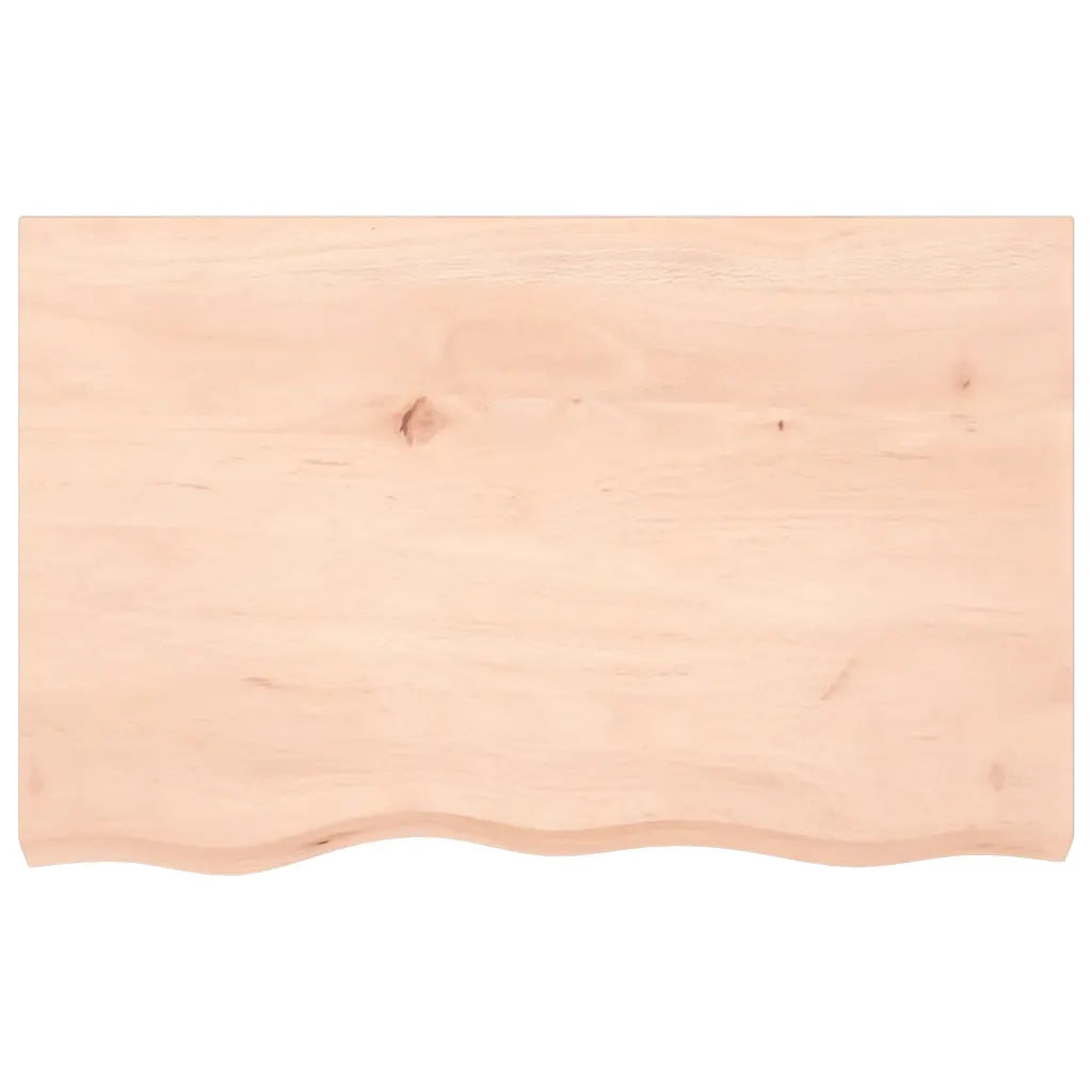 Ripiano a Parete 80x50x(2-6) cm Massello Rovere Non Trattato 363550