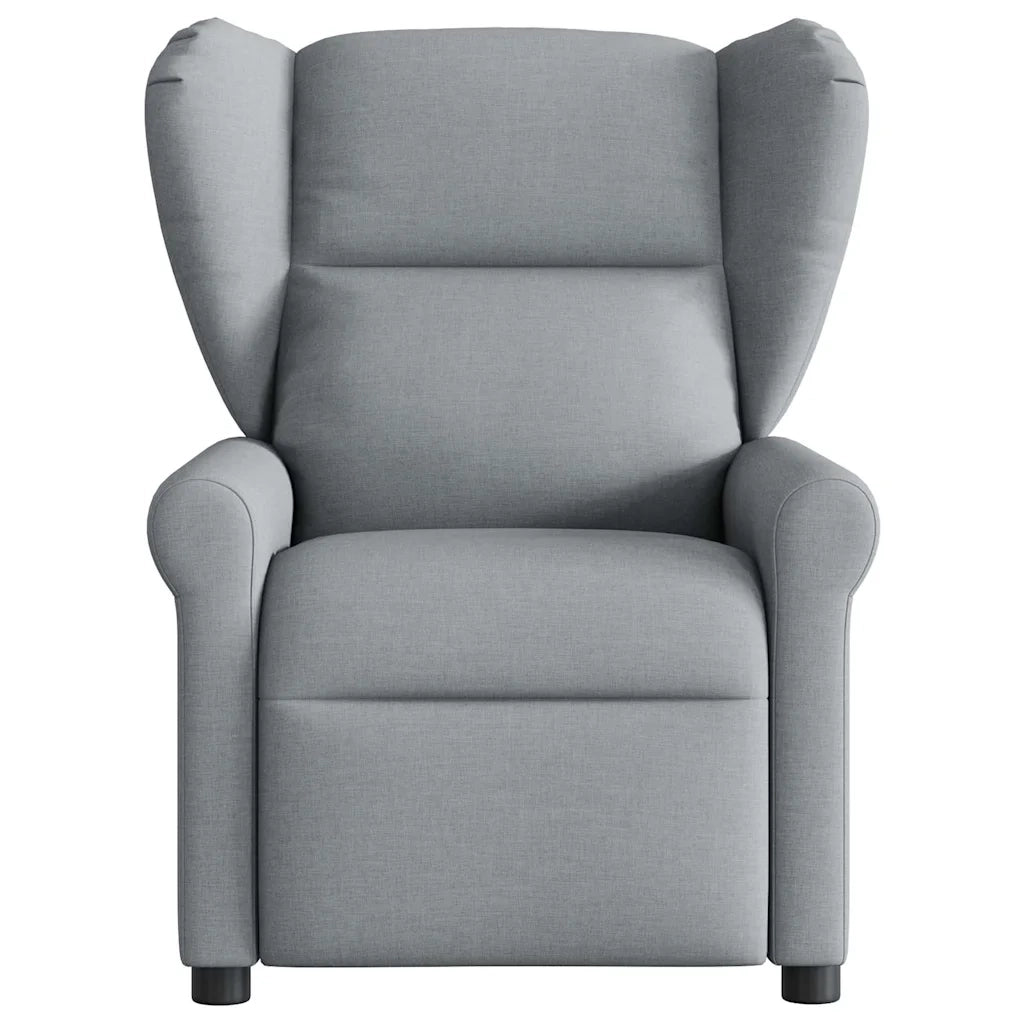 Divano Sedia-Poltrona Reclinabile in Tessuto Grigio Chiaro 396068