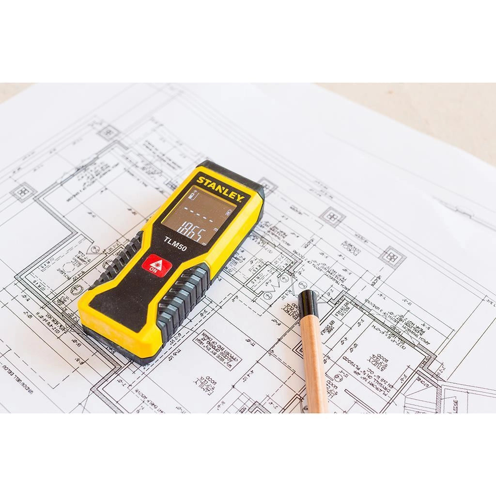 Stanley TLM50 Distanziometro laser Nero, Rosso, Giallo 15 m