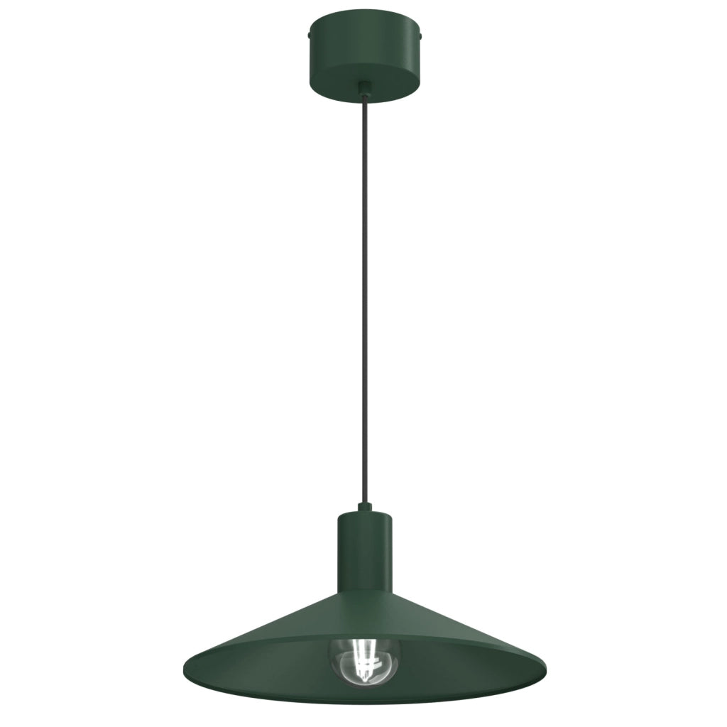 Lampada a sospensione Nox verde metallo 1xE27 36 cm