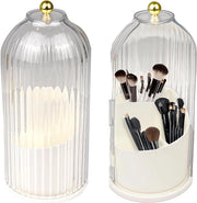 Organizzatore per trucco 360 gradi rotativo - coperchio trasparente - impermeabile a polvere - tavolo per trucco