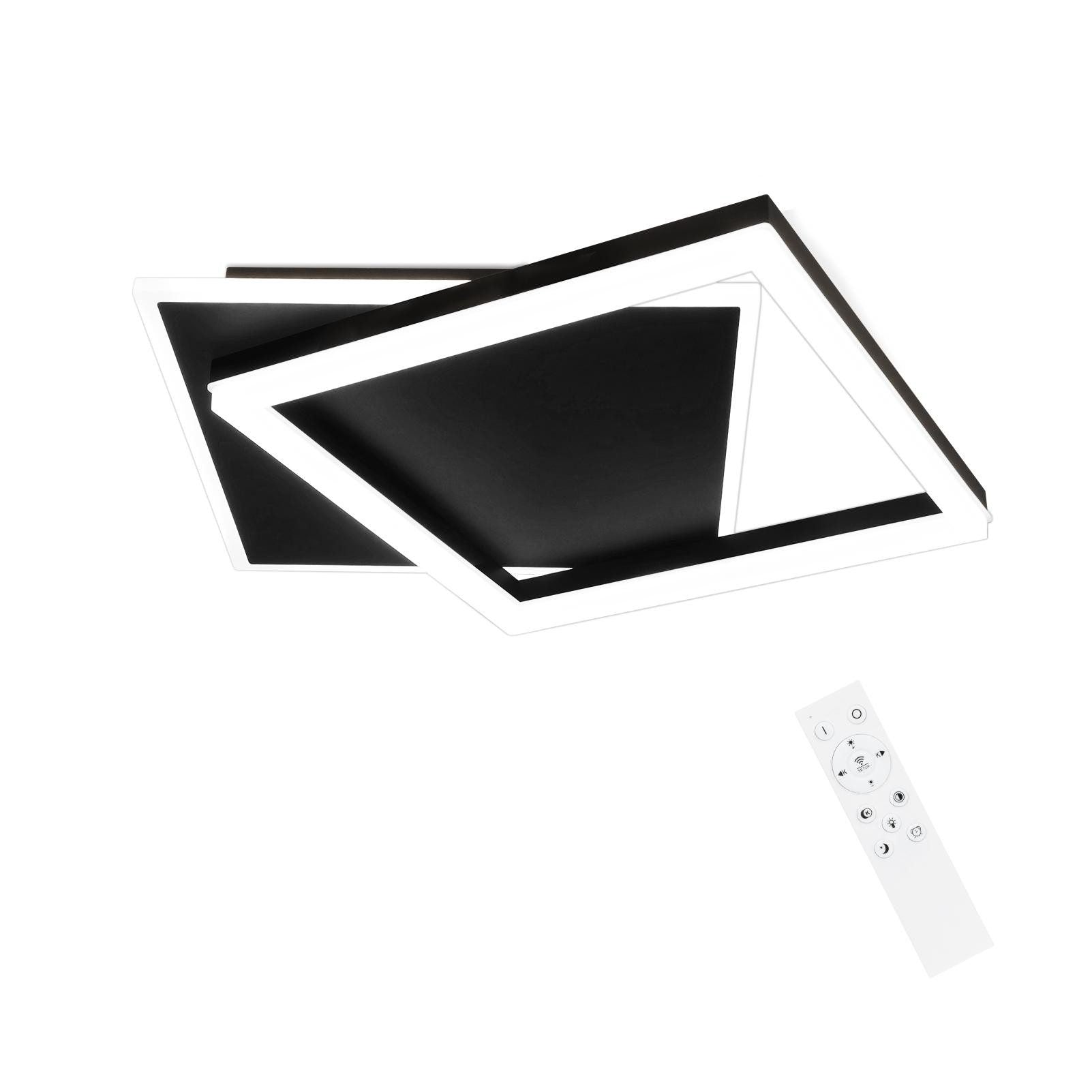 ZMH Lampada da soffitto plafoniera LED nera 42W per soggiorno camera letto