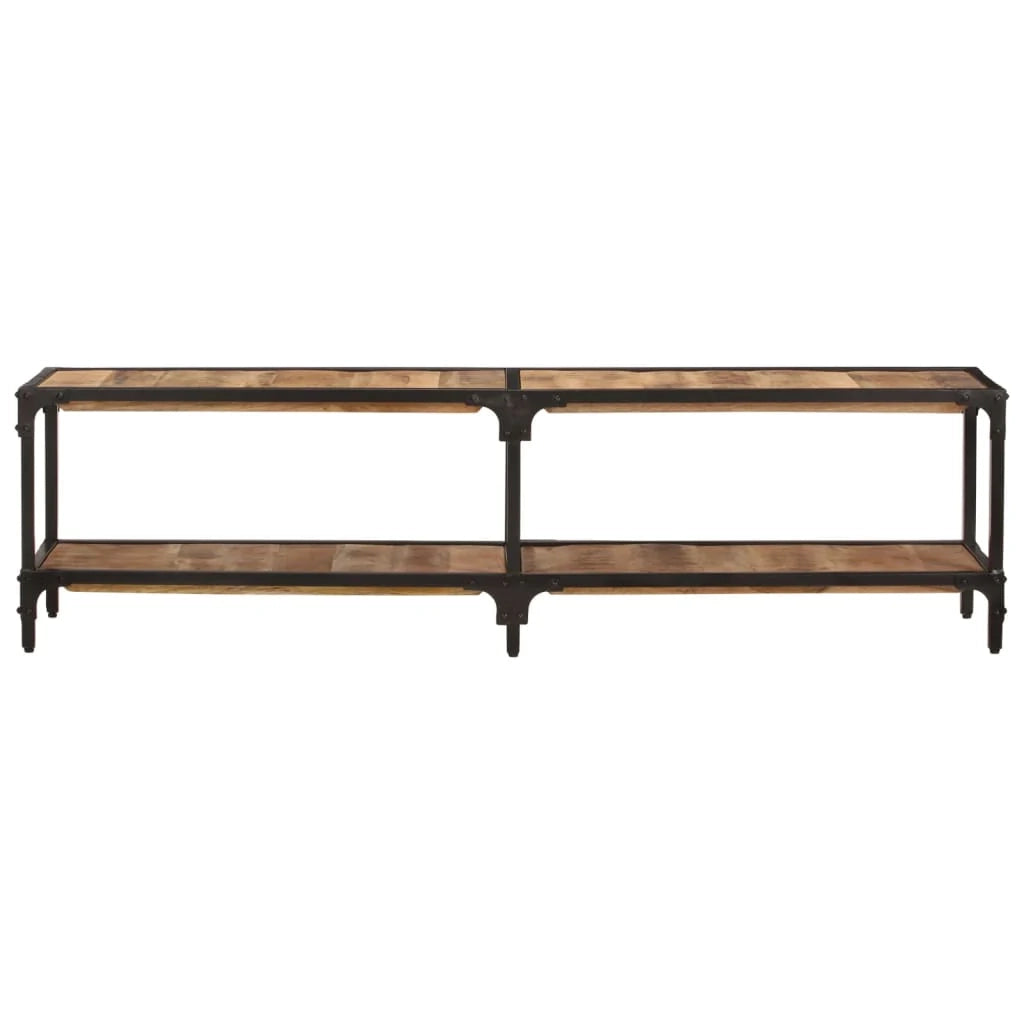 Mobile TV multimediale mensola TV credenza TV sala da pranzo soggiorno camera da letto 150 x 30 x 41 cm legno massello di mango marrone 02_0025963