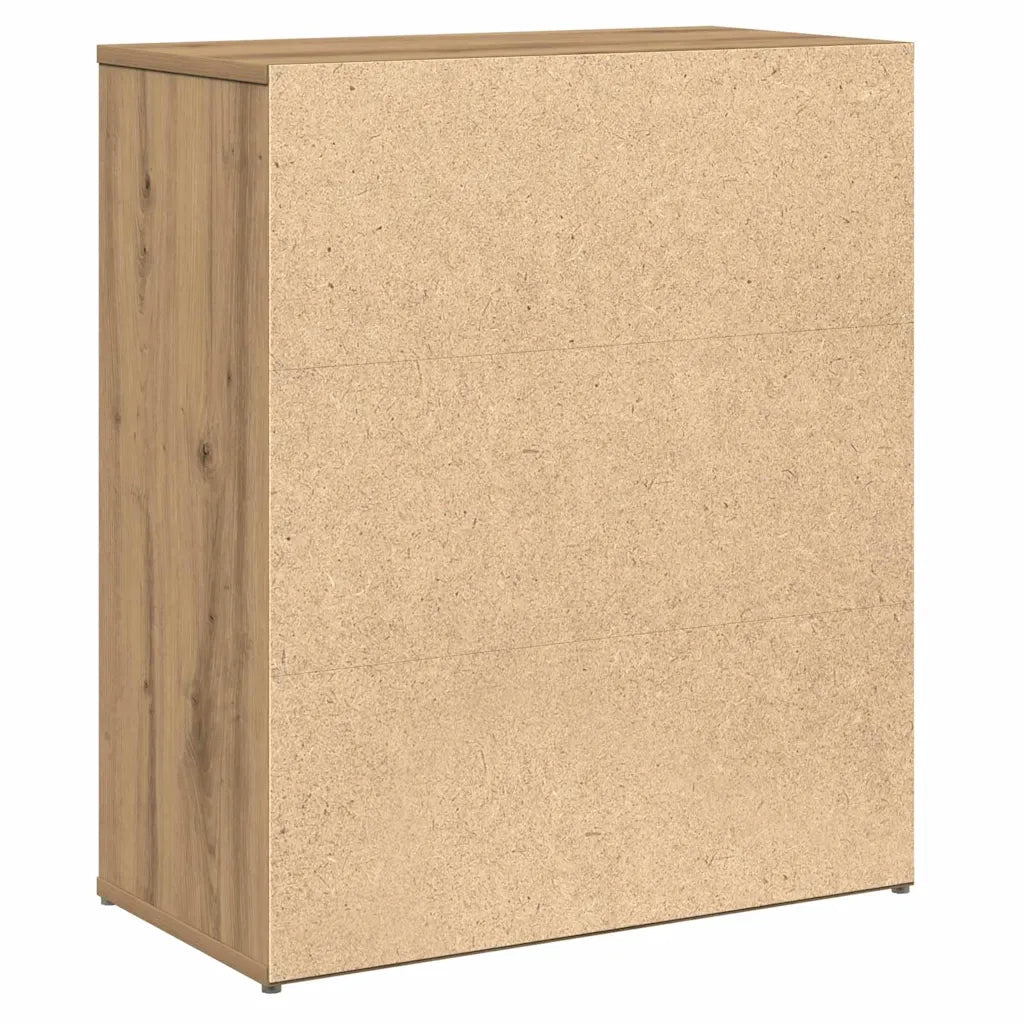 vidaXL Credenza 2 pcs rovere artigianale 60 x 31 x 70 cm