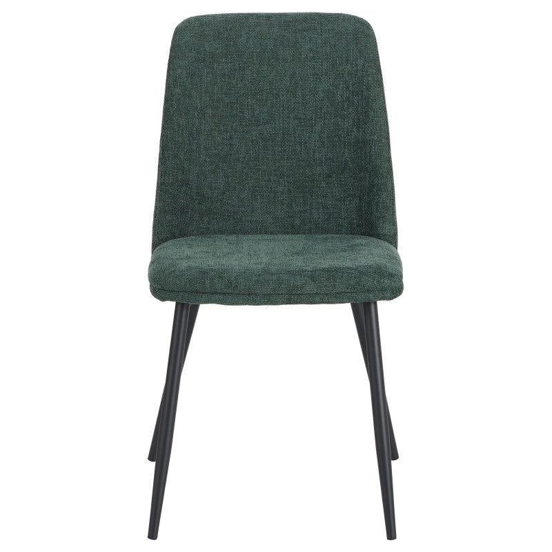 Set di 4 Sedie Tracy In Tessuto Color Verde Scuro Dimensione 57x45x84cm