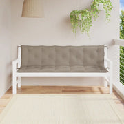 Cuscini Panca da Giardino 2pz Tortora 180x50x7cm Tessuto Oxford 361724