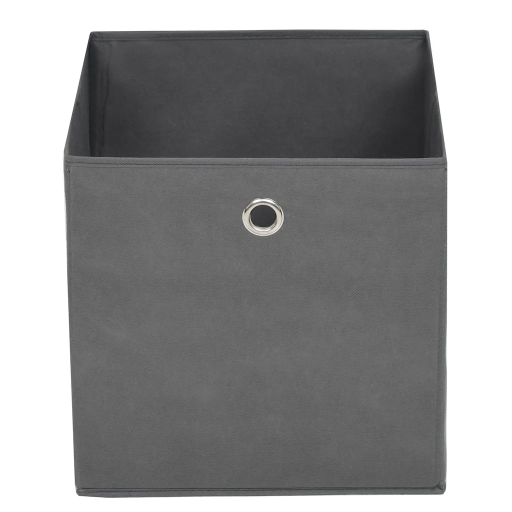 Contenitori 4 pz in Tessuto non Tessuto 28x28x28 cm Grigio 325191