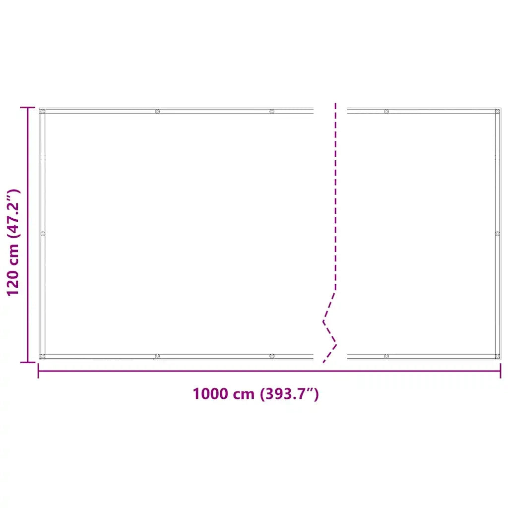 Paravento Balcone Antracite 120x1000 cm 100% Poliestere Oxford 4000062