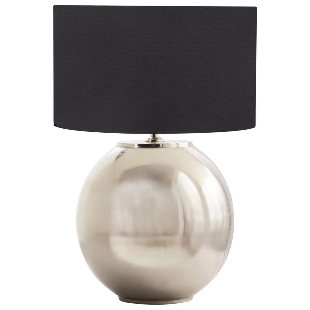 Lampada da tavolo a stelo con paralume in tessuto e base in ottone Design moderno Soggiorno