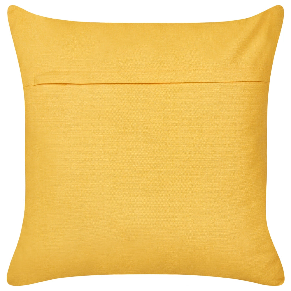 Set di 2 cuscini in cotone ricamato con motivo arcobaleno giallo 45 x 45 cm camera da letto cameretta