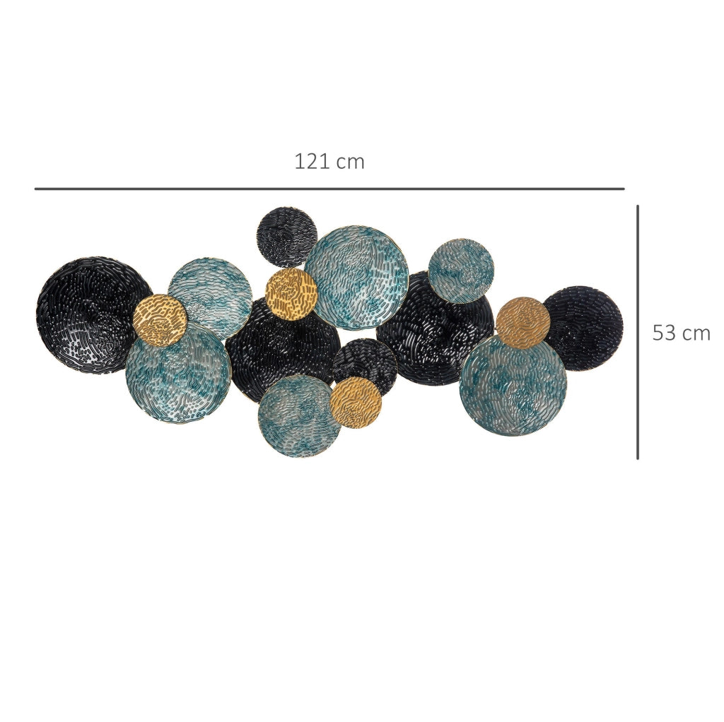 Decorazione da parete 3D in metallo 121×53 cm oro