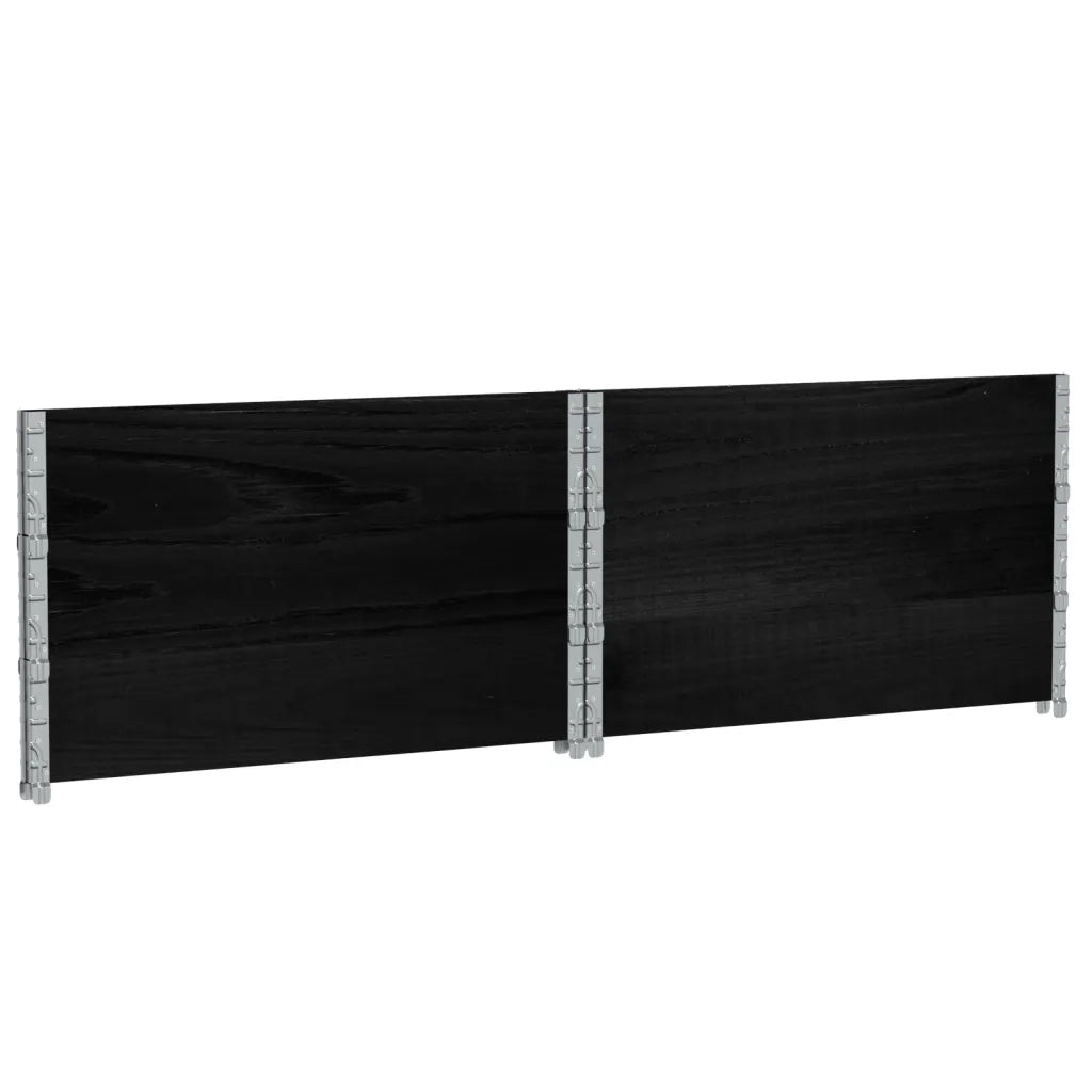 vidaXL Paretali per Pallet 3 pz Neri 100x100cm Legno Massello di Pino
