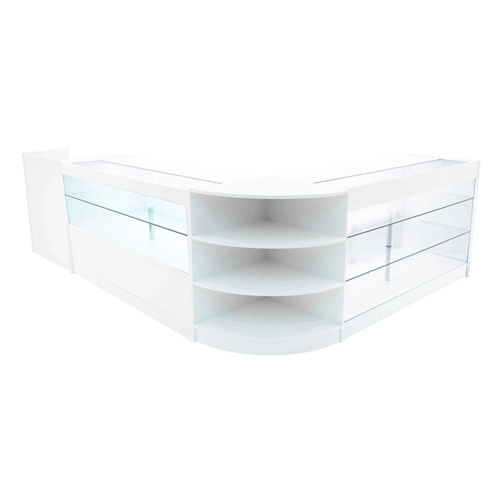 Set Banconi Bianco Theia LED K1500 C1500 LM60 TB60 con Serratura e Vetrina