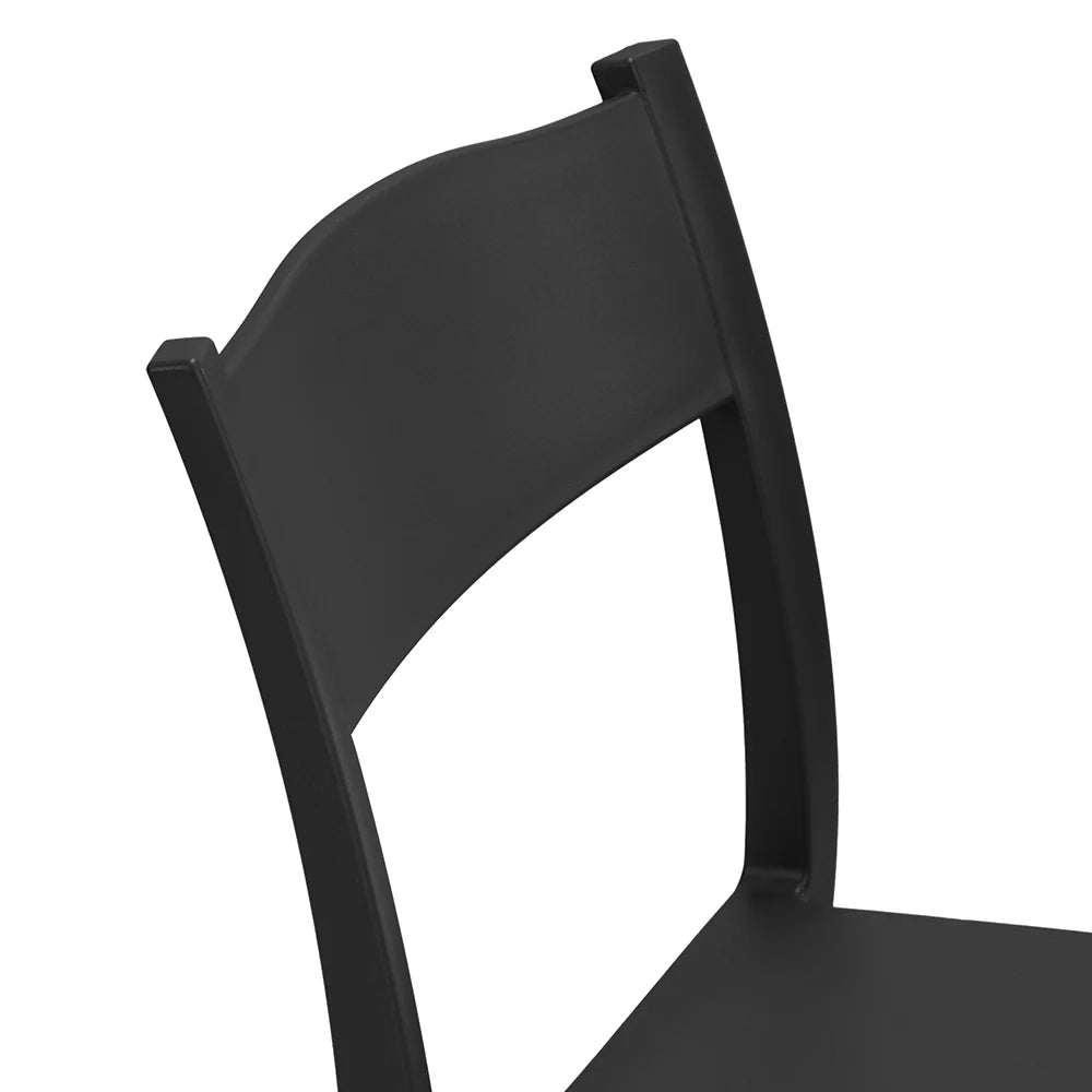 Set 6 Sedie in polipropilene VESTA, impilabile, resistente ai raggi UV, design moderno, ideale per sala da pranzo, cucina, sala d’attesa, bar, ristoranti o giardino, colore Ghisa