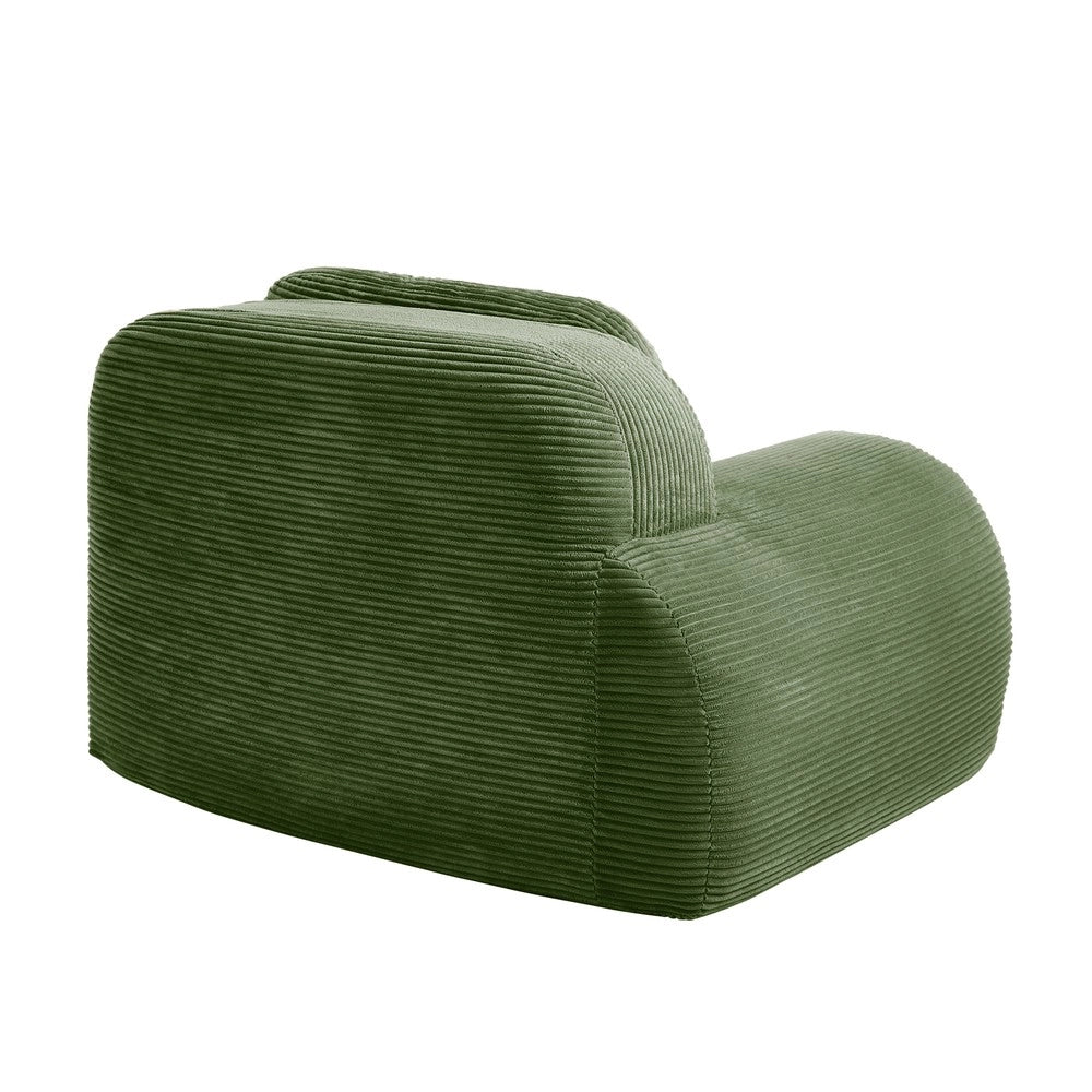 Divano angolare con cuscini ¨C Minimal ¨C tessuto corda verde