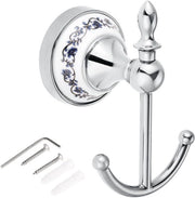 Decorativi attacchi porta bagno | Zinco e ceramica | Stile retro nostalgico | Attacchi asciugamano stile landhaus | Bagno | Argento | Stile e praticità | Qualità duratura.