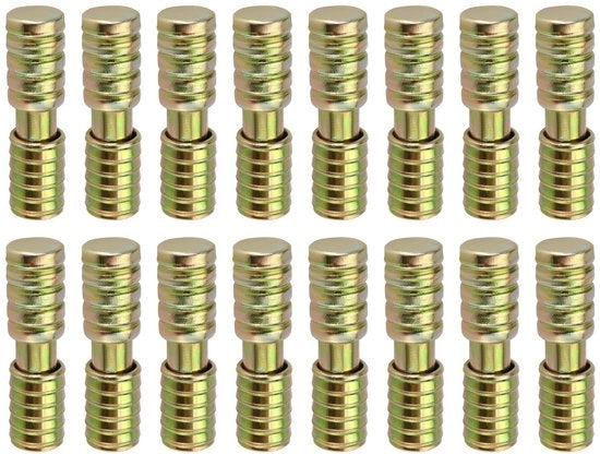 Uitlijnpluggi in acciaio di carbonio - 16 pezzi - Adatti per fori Ø 8 mm - Duraturi - Versatili - Perfetta forma a passo - Uitlijnpluggi