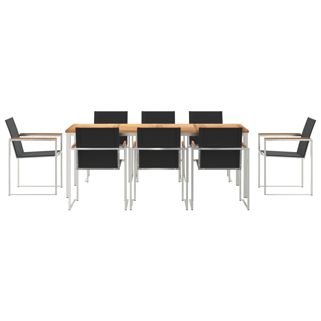 Set da Pranzo per Giardino  da 7 pezzi in Teak Massello
