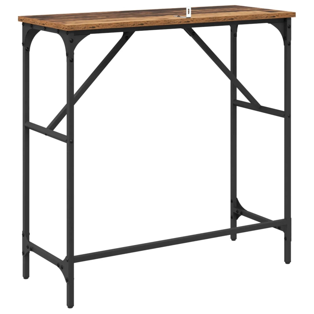 Tavolo consolle Legno vecchio 75 x 32 x 75 cm Legno multistrato