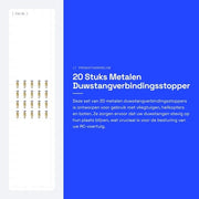 Stopper per connessione 20 pezzi - Stoppini di accoppiamento metallici - Morsetti a vite - Utilizzo universale - Sicuro e stabile - Regolazione di precisione - Stoppini di accoppiamento