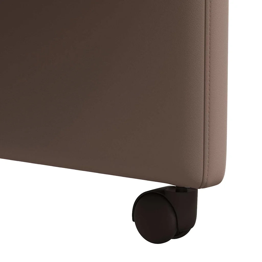 Sedie da Pranzo con Ruote 2 pcs Marrone 58 x 65 x 98 cm 42017885