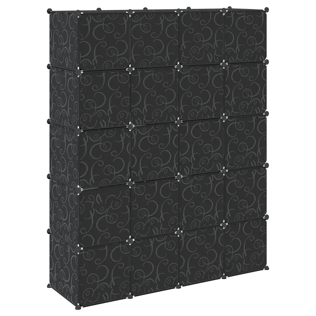 Organizzatore Portaoggetti con 20 Cubi e Aste per Appendere PP