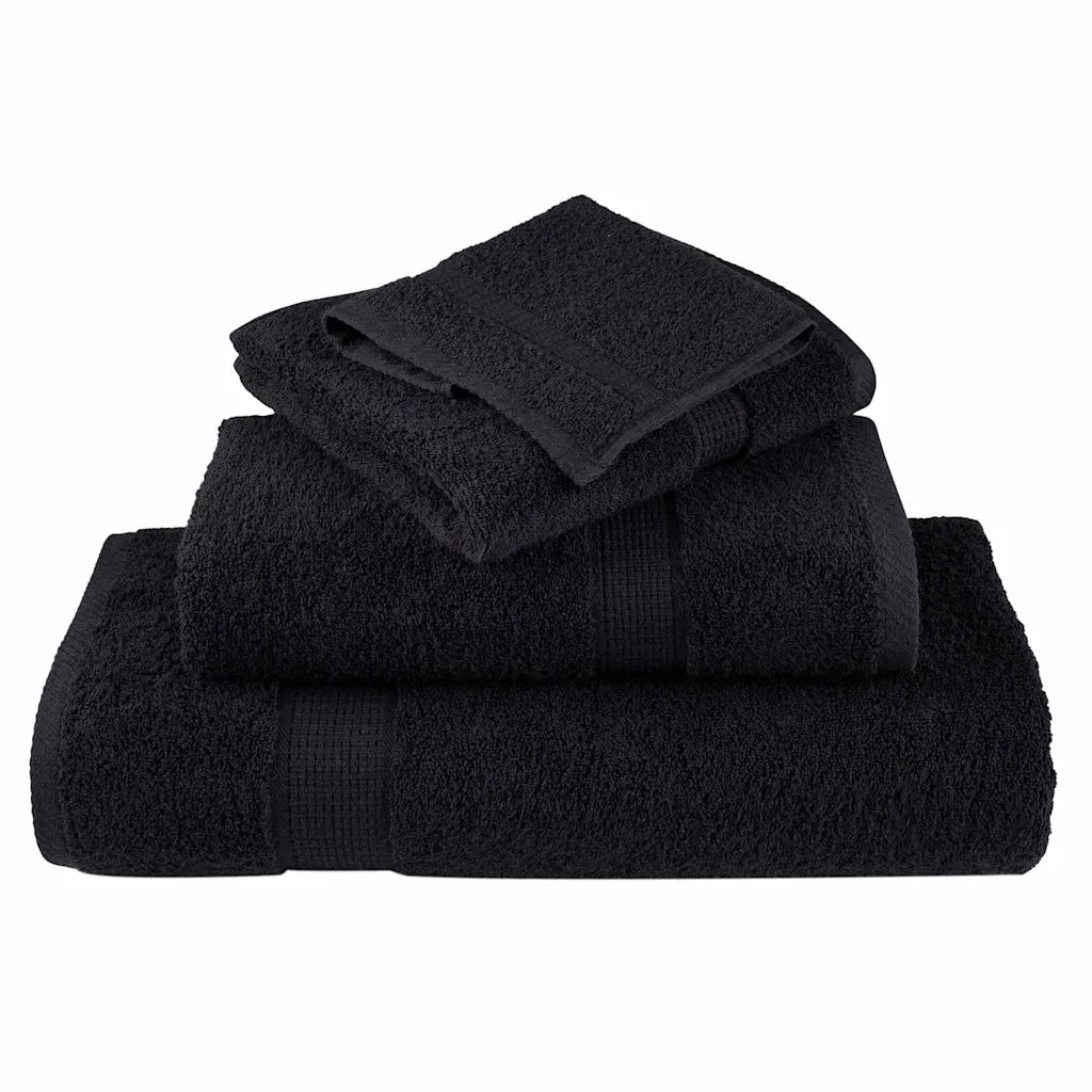 Asciugamano per Ospiti SOLUND 50 pcs Nero 50 x 100 cm 550 gsm 42007969