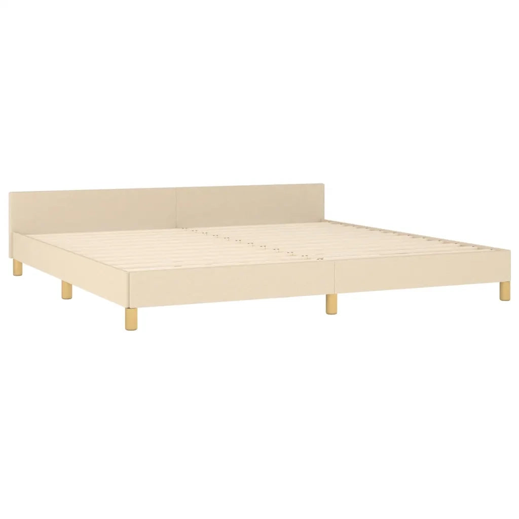 Giroletto senza Materasso-Struttura Letto Crema 200x200 cm in Tessuto 633515