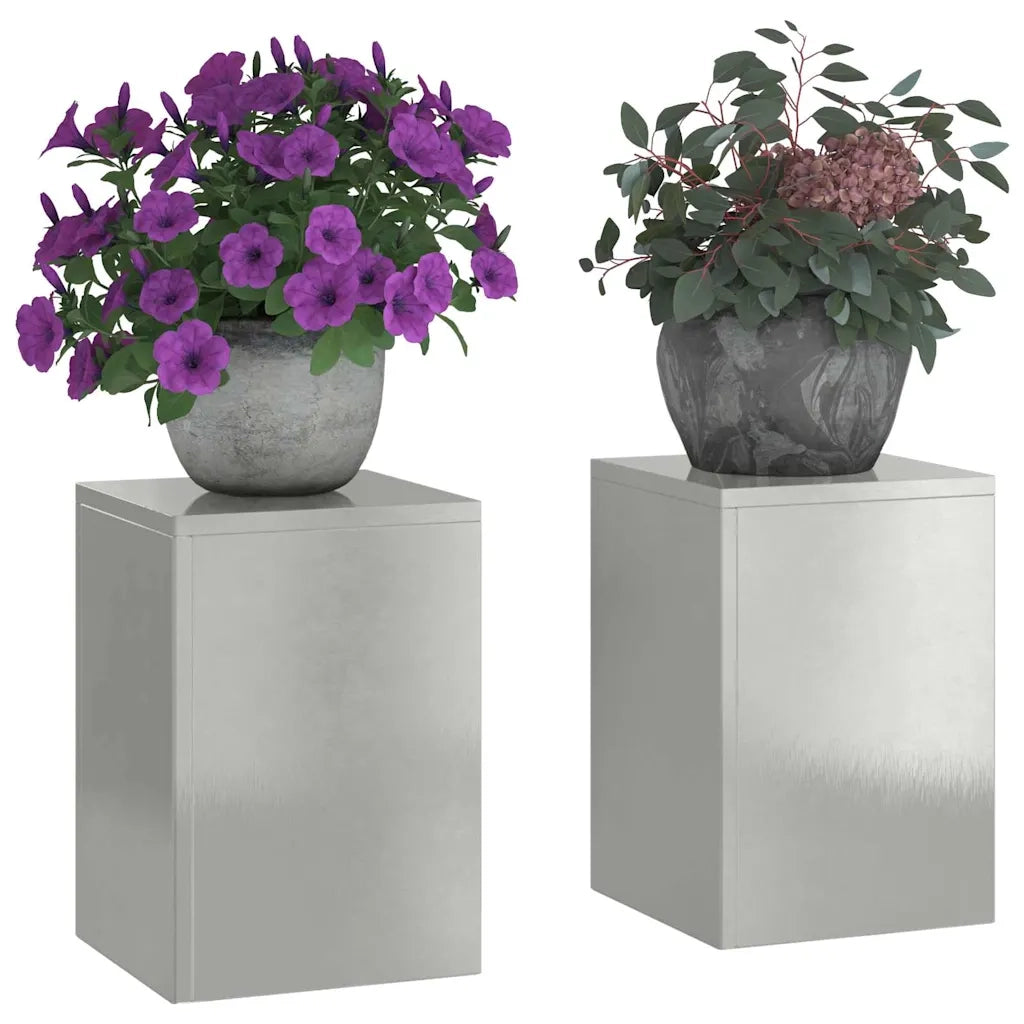 Supporto per piante 2 pcs Argento 24 x 24 x 35 cm 865810