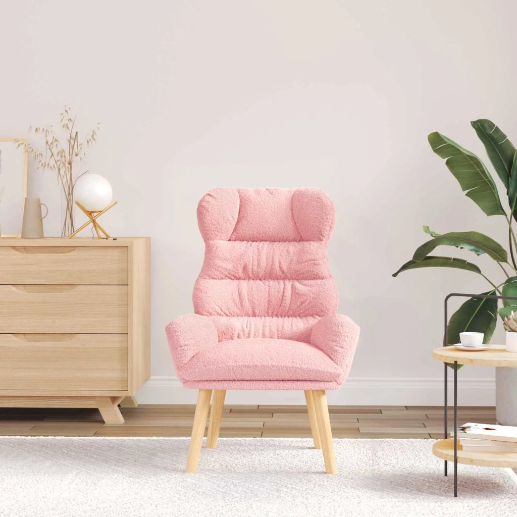 poltrona Rosa 69 x 74 x 93 cm Tessuto Sherpa 42001882