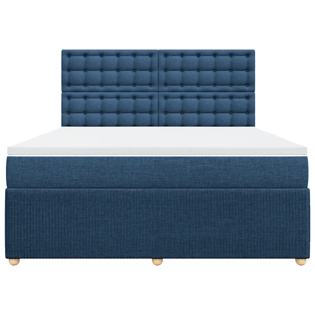 Giroletto a Molle con Materasso Blu 180x200 cm in Tessuto 3292155