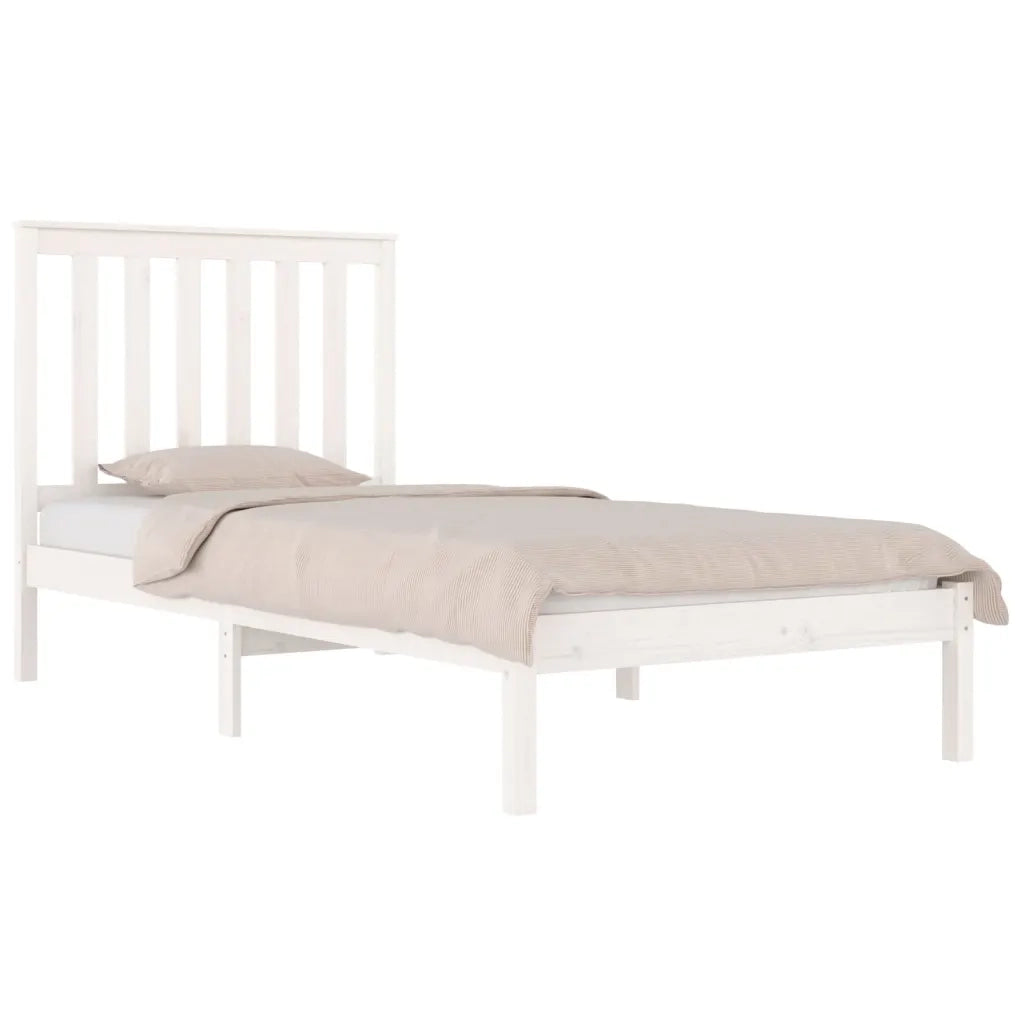 Giroletto in Legno Massello Bianco 75x190 cm Small Single
