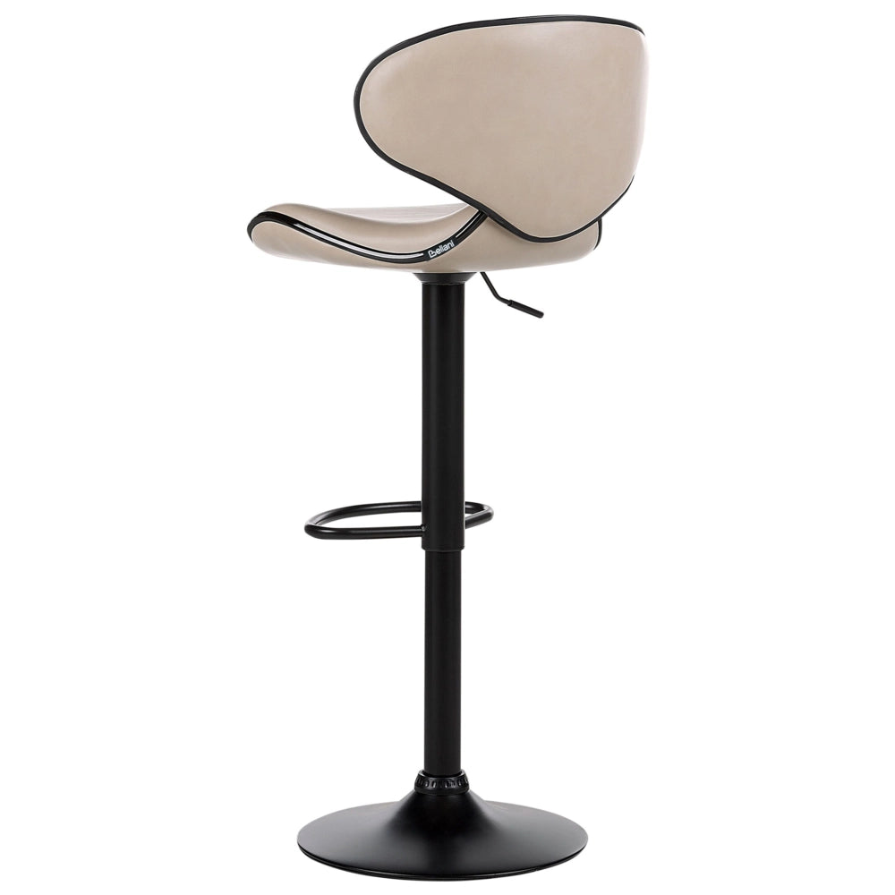 Set di 2 sgabelli moderni senza braccioli regolabili in altezza in ecopelle beige chiaro regolabile in altezza Glamour