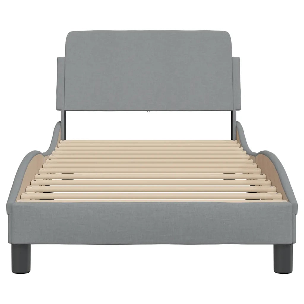 Giroletto senza Materasso Grigio Chiaro 80x200 cm Tessuto