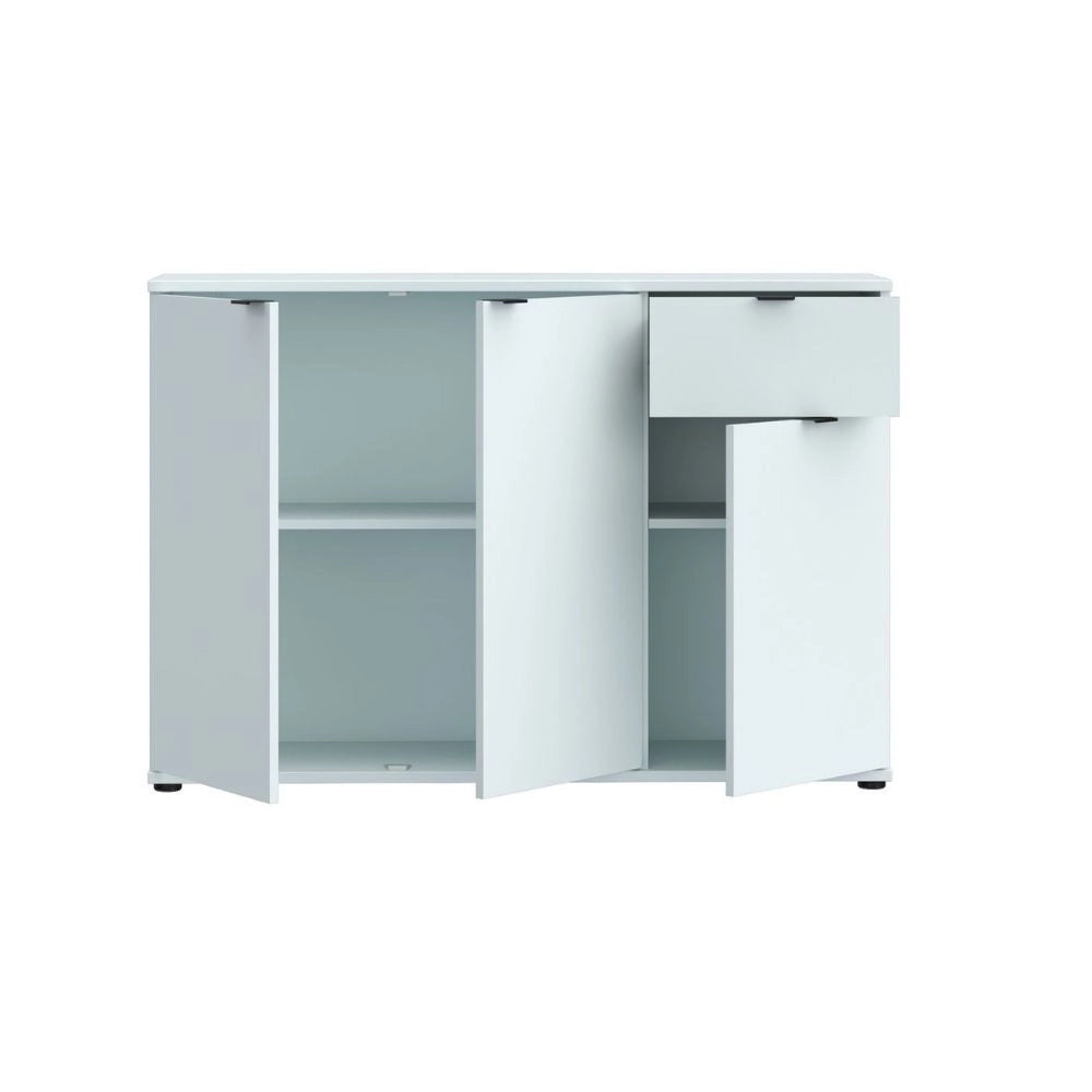 Mobile multiuso Segno 3 ante e 1 cassetto 120 cm grigio chiaro