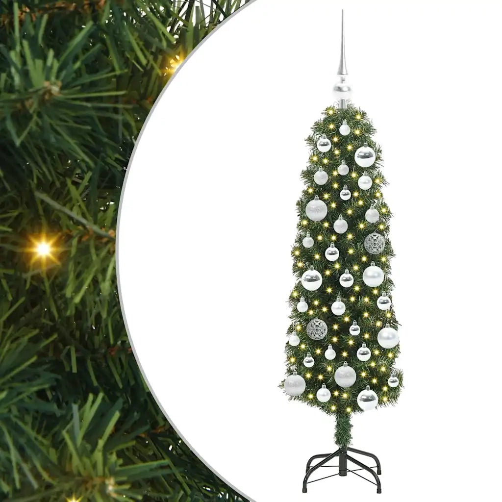 Albero di Natale | Decorazioni natalizie artificiale con 150 LED Verde 120 cm