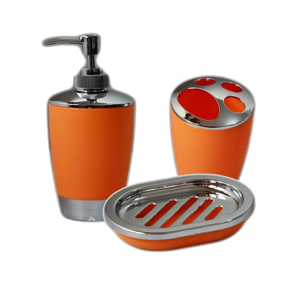 Trade Shop - Set Accessori Bagno Porta Saponetta Dispenser Sapone Liquido Porta Spazzolini -
