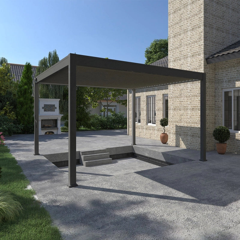 Pergola bioclimatica Ombréa VS autoportante 4x4M - Antracite
