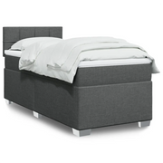 Giroletto a Molle con Materasso Grigio Scuro 90x200 cm Tessuto 3288072