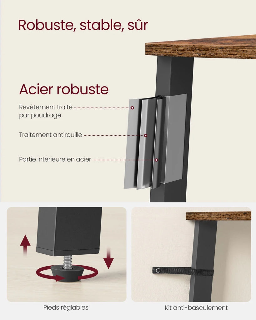 Libreria angolare retrò 34 x 34 x 125 cm mobile contenitore angolare a 4 ripiani per casa soggiorno camera da letto balcone marrone 12_0005630