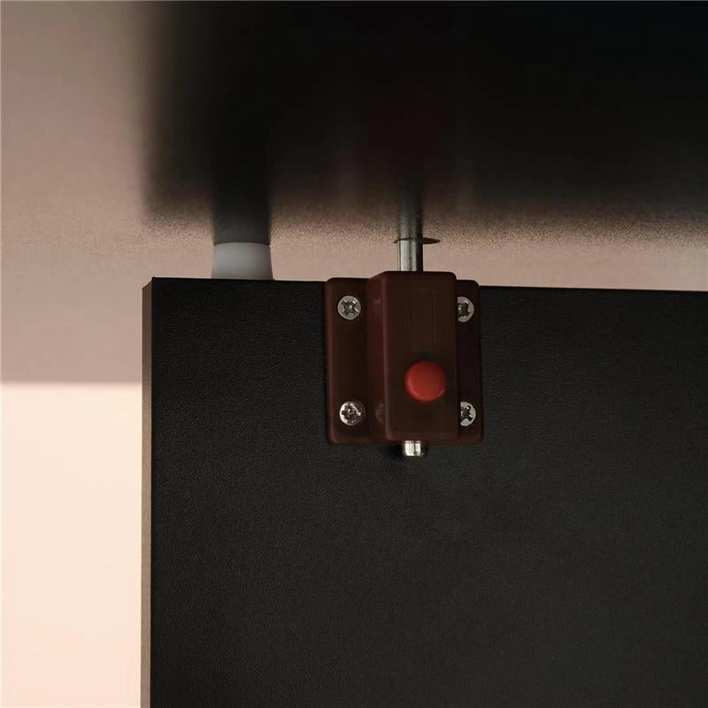 TAVOLO PIEGHEVOLE IN LEGNO PER 4-6 PERSONE CON RUOTE, 75X140X74CM, NERO