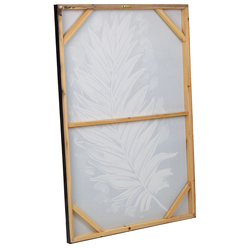 Quadro dipinto a mano con rilievo nero 60x90x3h